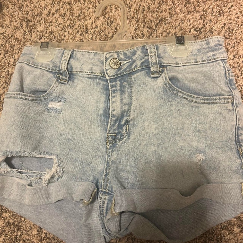 Light Blue Denim Women Shorts